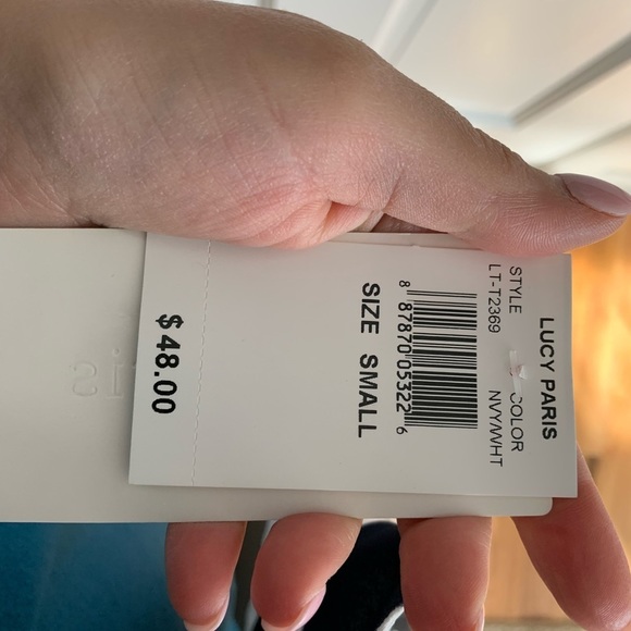 Lucy Paris | SET stripped cropped top and skirt set NWT size small - Picture 6 of 7